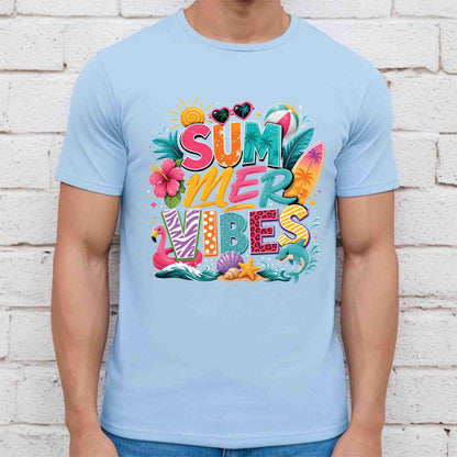 Endless Summer Retro Sunset DTF Transfer Ready to Press Beach Vacation UV DTF Sticker Coconut Drink Heat Transfer for Shirts