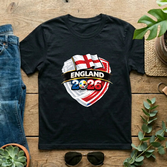 England World Cup T Shirt Soccer Supporter Tees English Football Fan Apparel