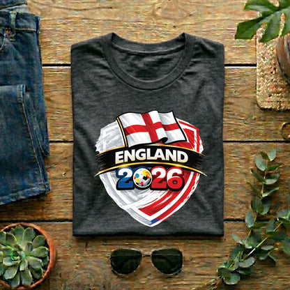 England World Cup T Shirt Soccer Supporter Tees English Football Fan Apparel