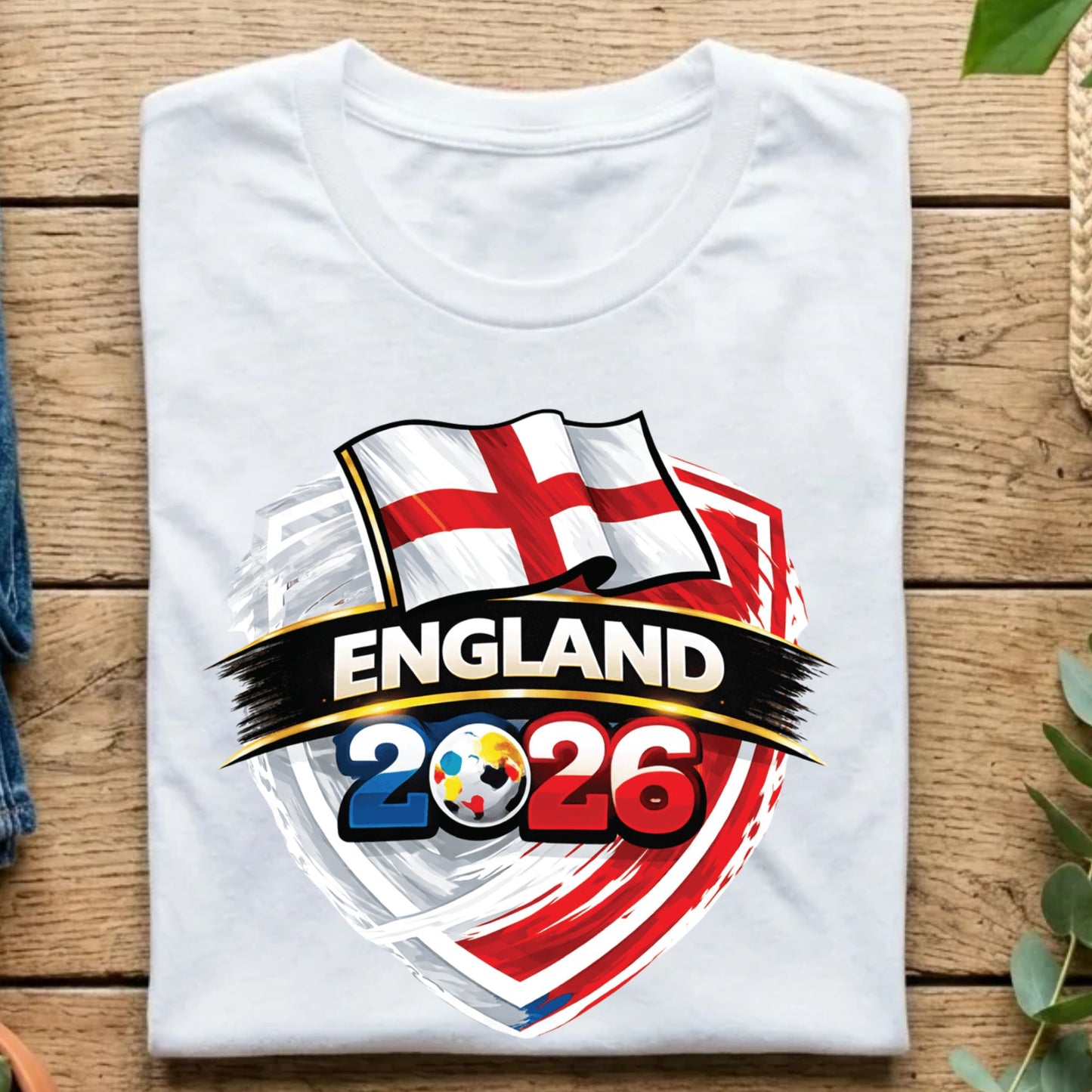 England World Cup T Shirt Soccer Supporter Tees English Football Fan Apparel