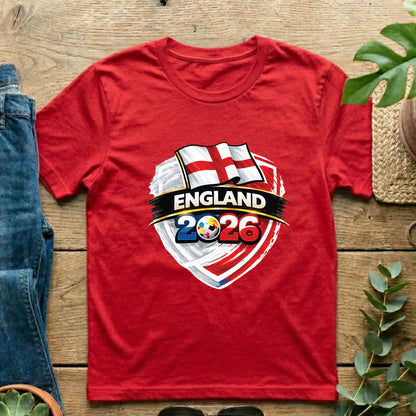 England World Cup T Shirt Soccer Supporter Tees English Football Fan Apparel