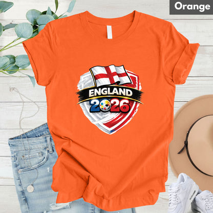England World Cup T Shirt Soccer Supporter Tees English Football Fan Apparel