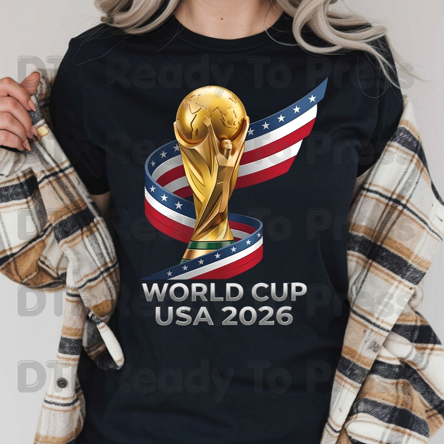 FIFA World Cup 2026 DTF Transfer Ready to Press Soccer Ball USA Canada Mexico Football Shirt Design Heat Transfer Fan Gift UV Sticker