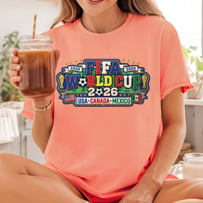 FIFA World Cup 2026 DTF Transfer Ready to Press USA Canada Mexico Soccer Heat Transfer For Shirts Football Supporter UV Sticker Prints