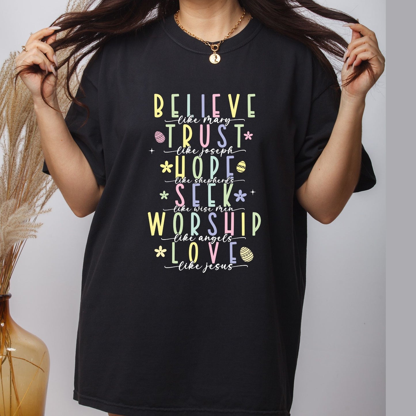 Faith Based Easter DTF Transfer ready to Press Believe Hope Worship Love Heat Transfer for Shirts Bible Verse UV Sticker Prints
