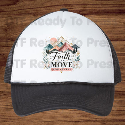 Faith Can Move Mountains DTF Transfer Ready to Press