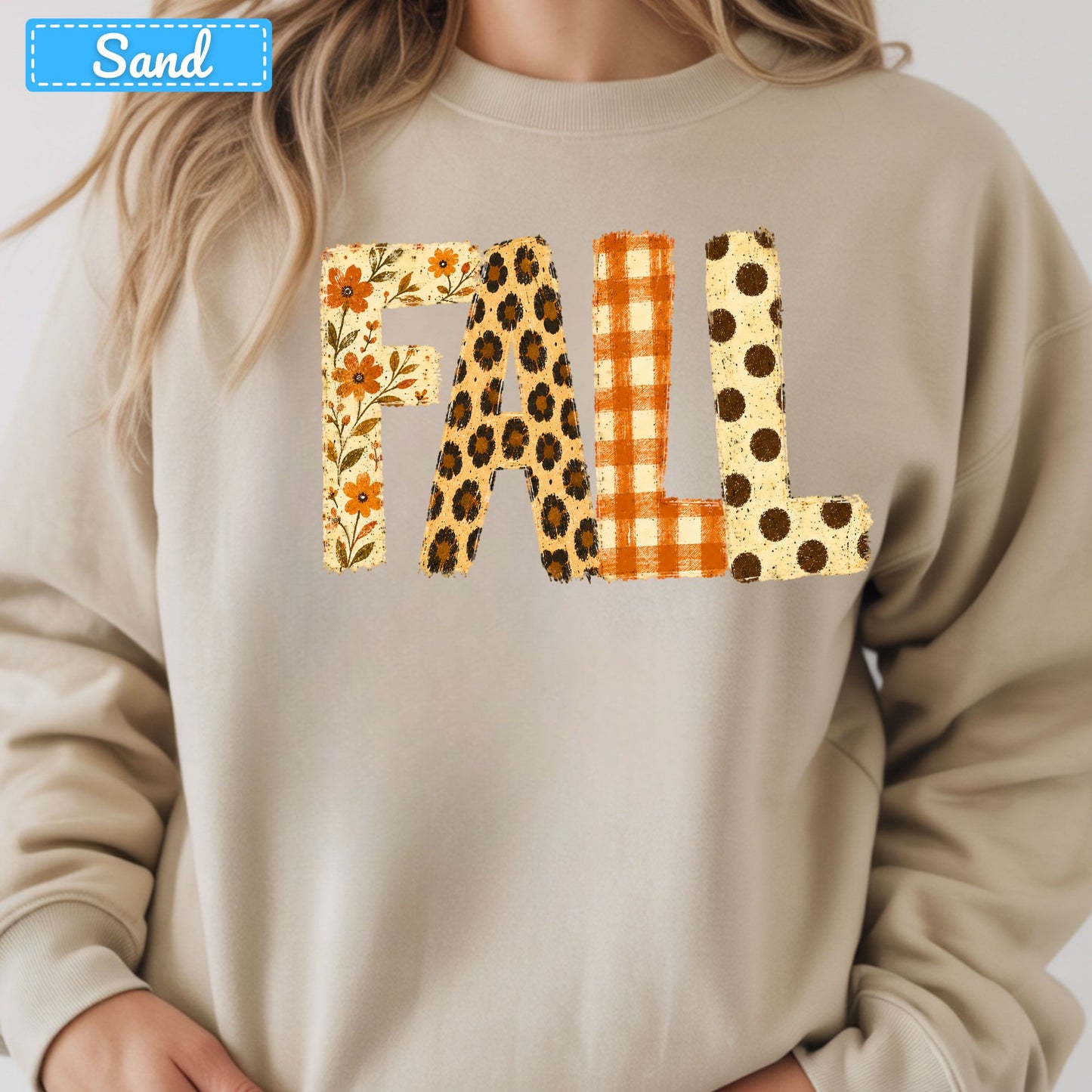 Fall Floral Leopard Plaid T-Shirt, Polka Dot Autumn Sweatshirt, Fall Graphic Tee