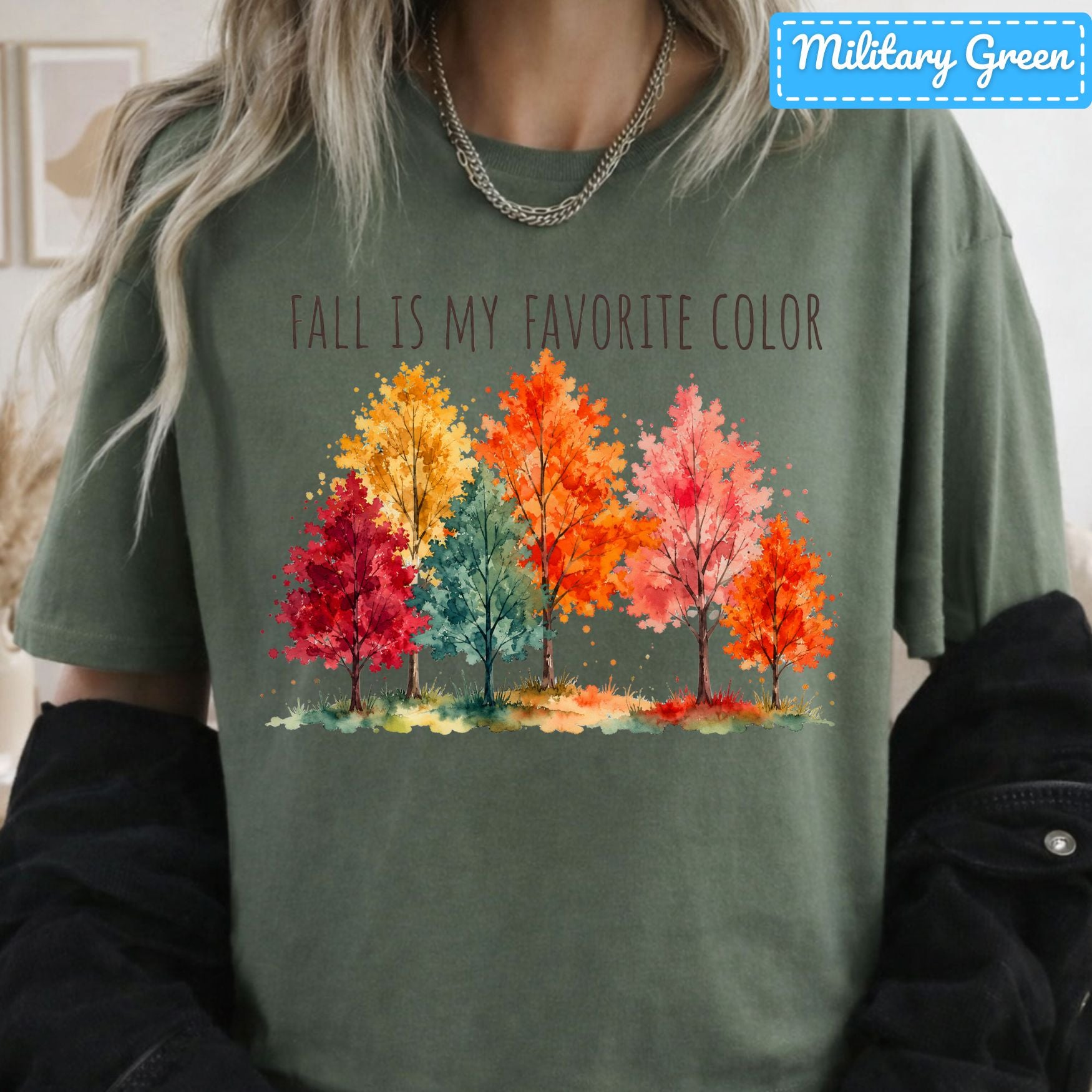 Fall Is My Favorite Color T-Shirt, Watercolor Foliage Sweatshirt, Autumn Tree Tee