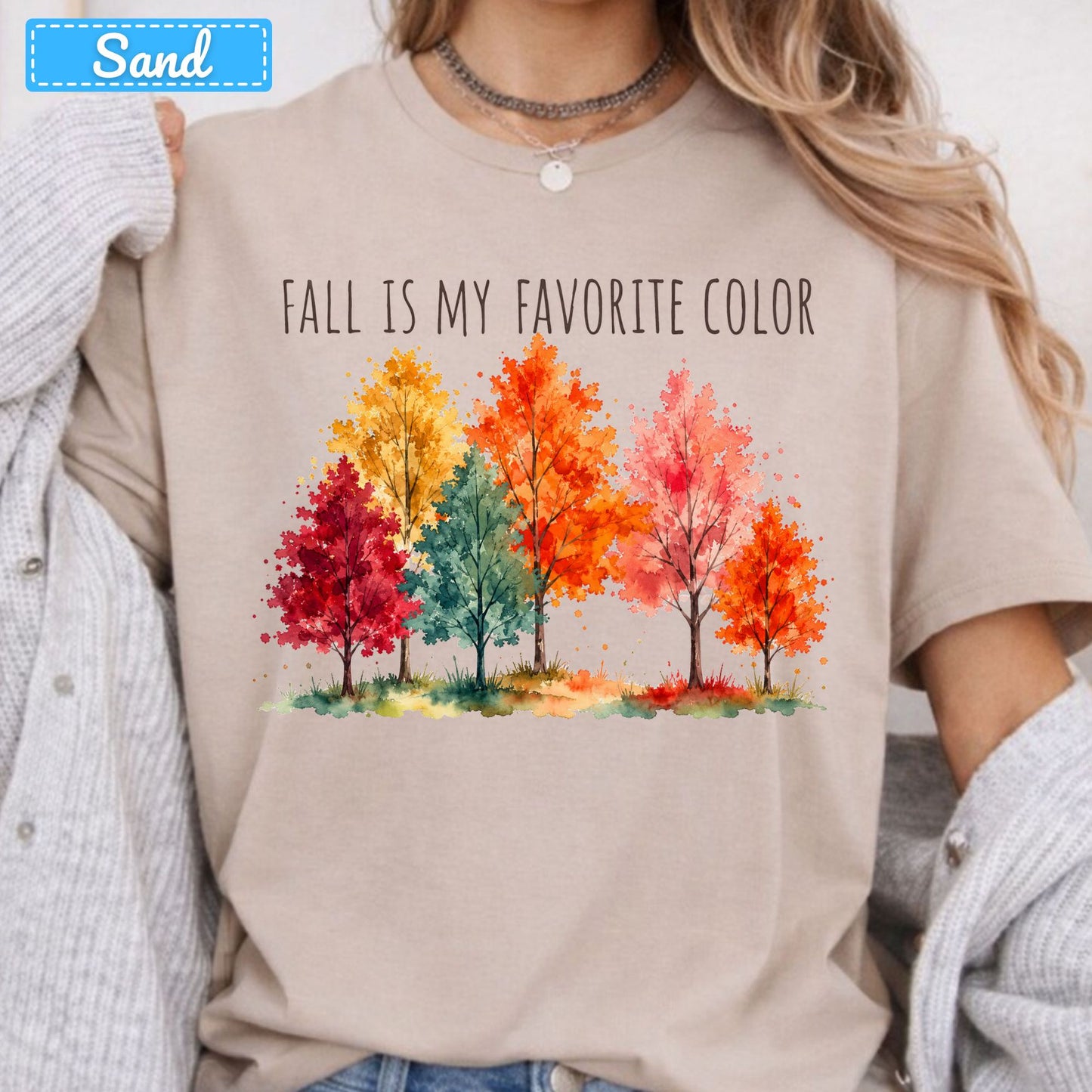 Fall Is My Favorite Color T-Shirt, Watercolor Foliage Sweatshirt, Autumn Tree Tee