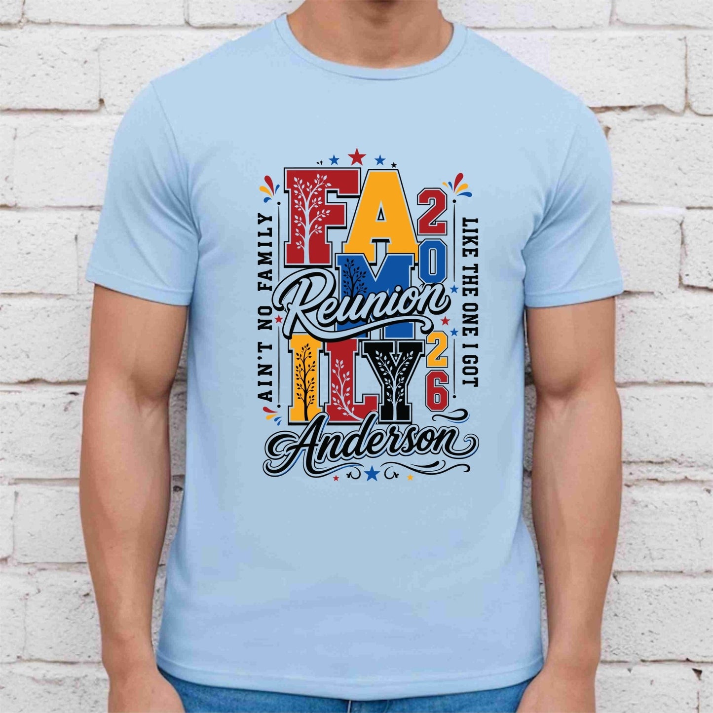 Family Reunion 2026 Anderson Retro DTF Transfer Ready to Press