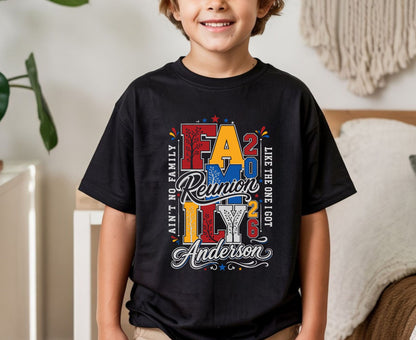 Family Reunion 2026 T Shirt Custom Family Name Tree Tee