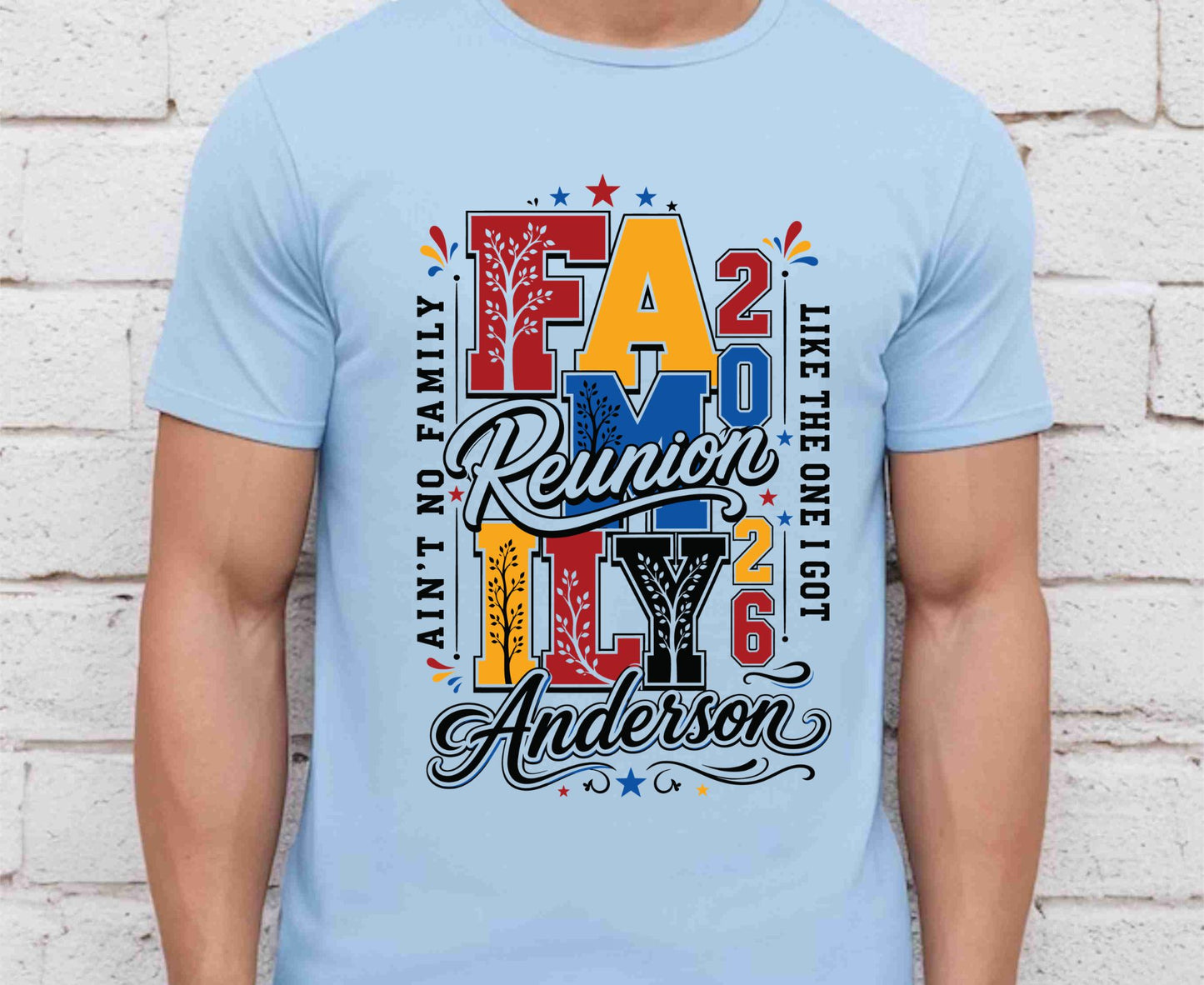 Family Reunion 2026 T Shirt Custom Family Name Tree Tee
