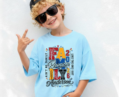 Family Reunion 2026 T Shirt Custom Family Name Tree Tee