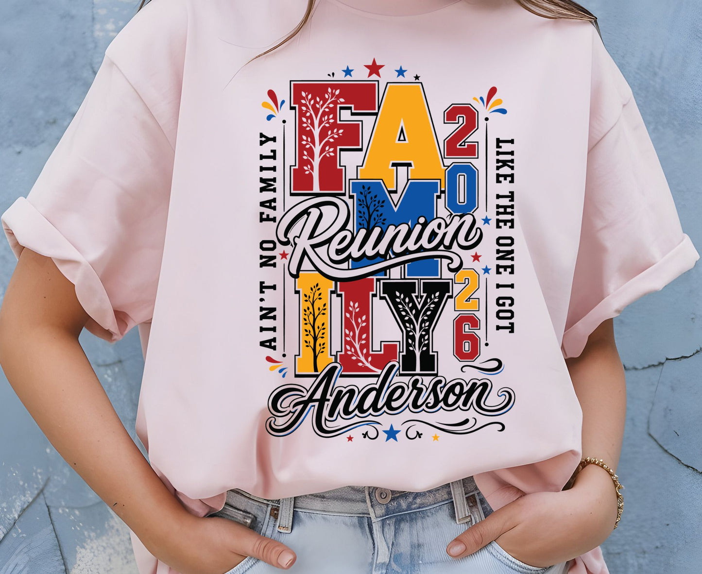 Family Reunion 2026 T Shirt Custom Family Name Tree Tee