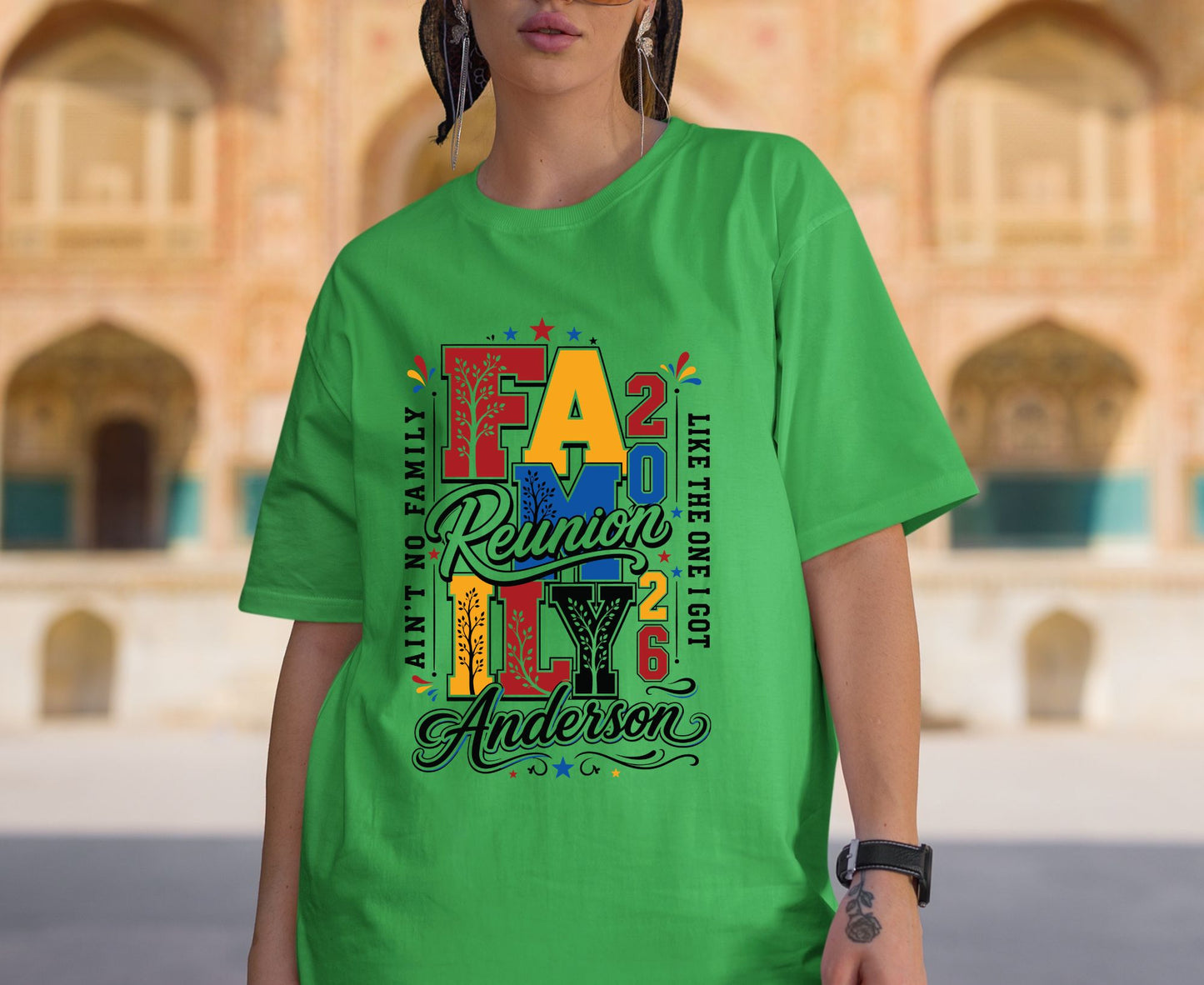 Family Reunion 2026 T Shirt Custom Family Name Tree Tee