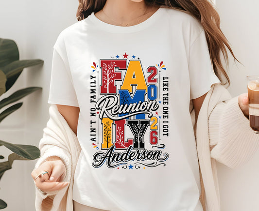 Family Reunion 2026 T Shirt Custom Family Name Tree Tee Aint No Family Like The One I Got Shirt Personalized Family Matching Tops