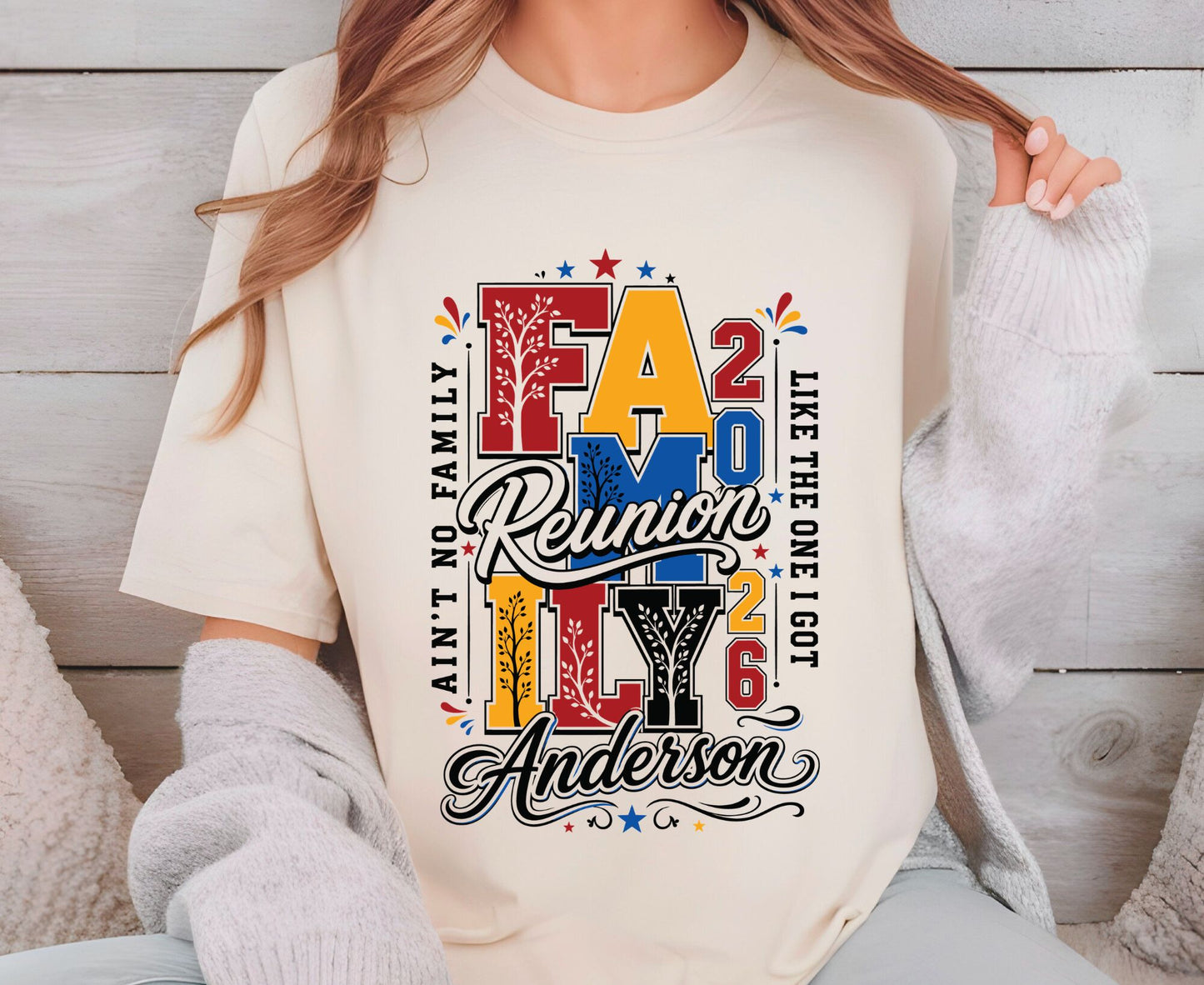 Family Reunion 2026 T Shirt Custom Family Name Tree Tee