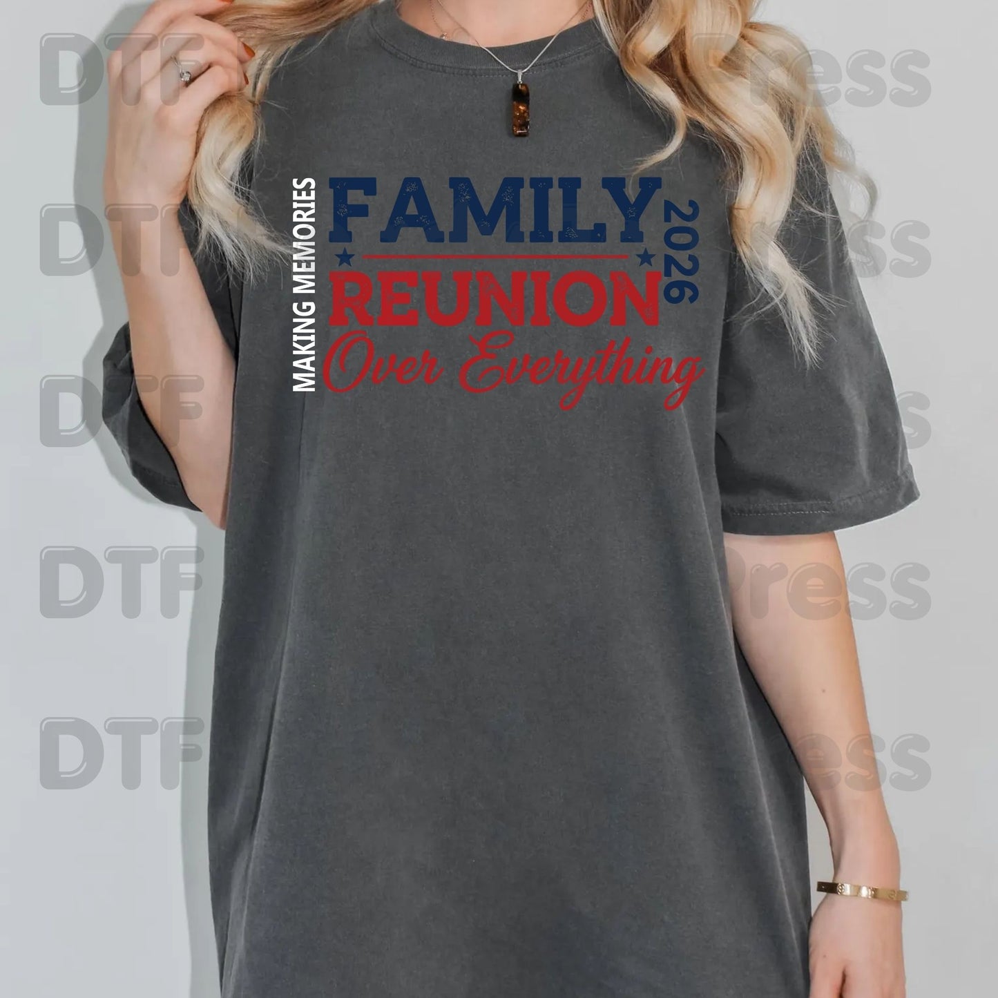 Family Reunion DTF Transfer Ready to Press Summer Family Over Everything  Heat Transfer for Shirts Family Reunion UV Sticker Prints
