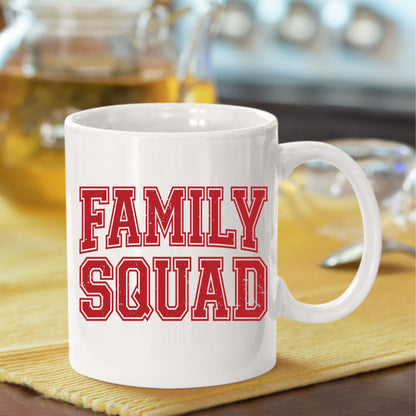 Family Squad Retro Red Distressed DTF Transfer Ready to Press