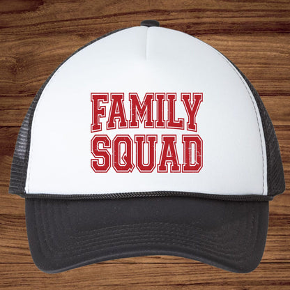 Family Squad Retro Red Distressed DTF Transfer Ready to Press