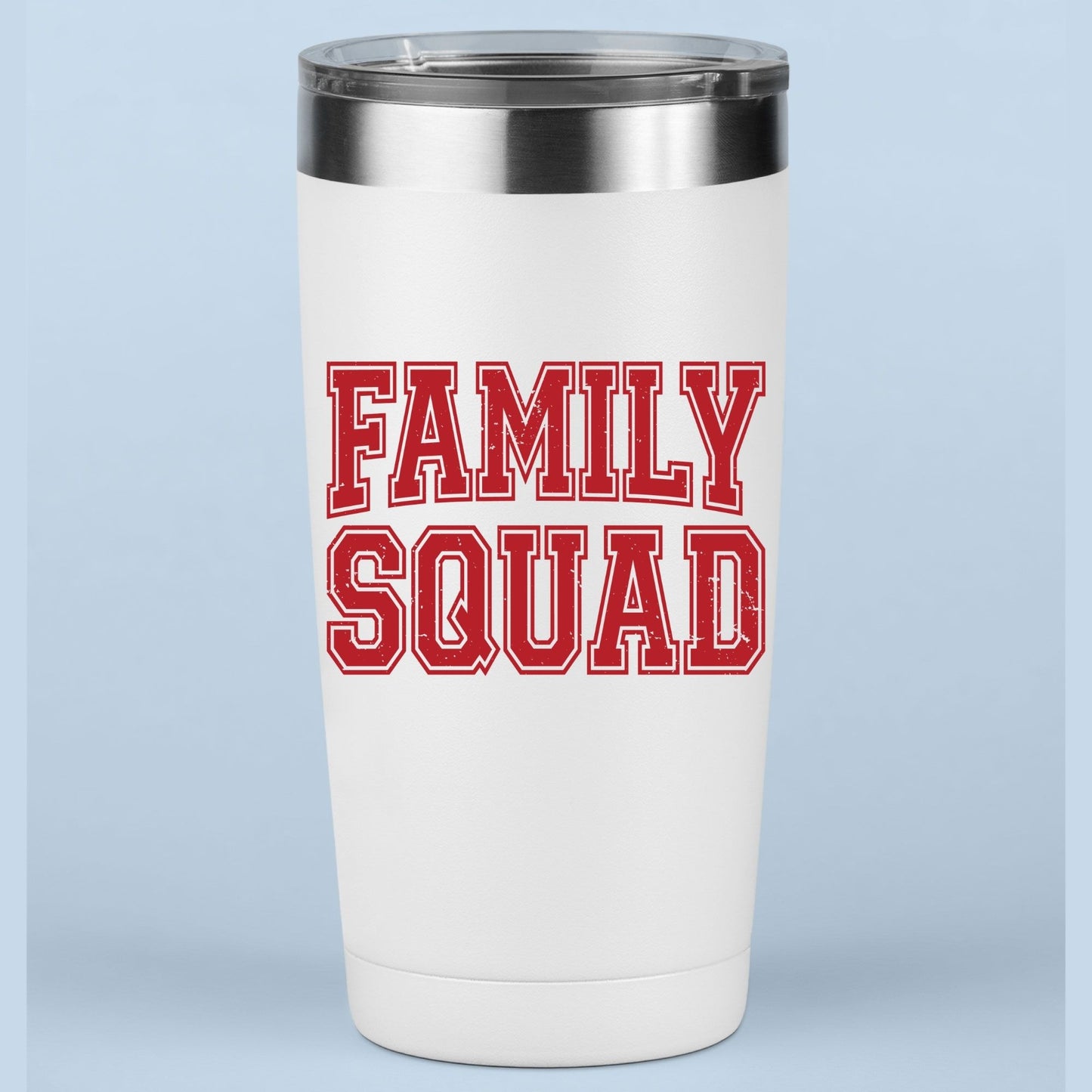 Family Squad Retro Red Distressed DTF Transfer Ready to Press
