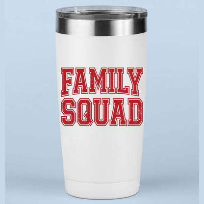 Family Squad Retro Red Distressed DTF Transfer Ready to Press