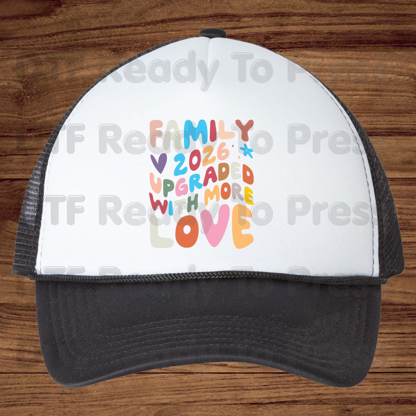 Family Upgraded With More Love 2026 DTF Transfer Ready to Press Retro Pregnancy Announcement Heat Transfer for Shirts UV Sticker Prints