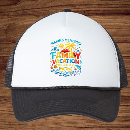 Family Vacation 2026 Retro Sunset DTF Transfer Ready to Press Summer Trip UV DTF Sticker Making Memories Palm Tree & Dolphin Heat Transfer for Shirts