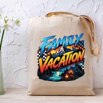 Family Vacation Mountain Camping DTF Transfer Ready to Press Road Trip UV DTF Sticker Campfire & Lake Heat Transfer for Shirts