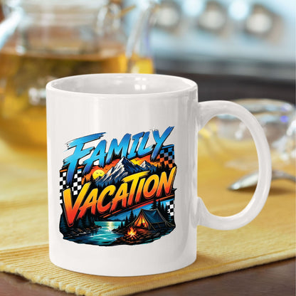 Family Vacation Mountain Camping DTF Transfer Ready to Press Road Trip UV DTF Sticker Campfire & Lake Heat Transfer for Shirts