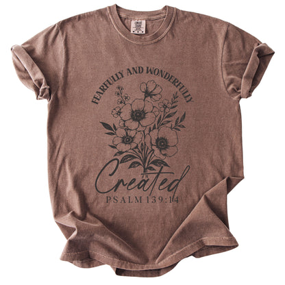 Fearfully and Wonderfully Created Comfort Colors T Shirt