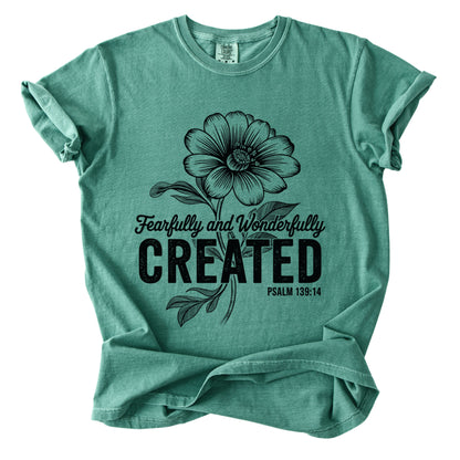 Fearfully and Wonderfully Created Comfort Colors T Shirt