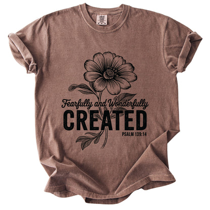 Fearfully and Wonderfully Created Comfort Colors T Shirt