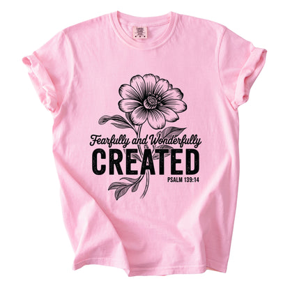 Fearfully and Wonderfully Created Comfort Colors T Shirt