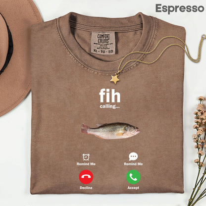 Fih Calling Meme Comfort Colors T Shirts Funny Gen Z Graphic Sweatshirt