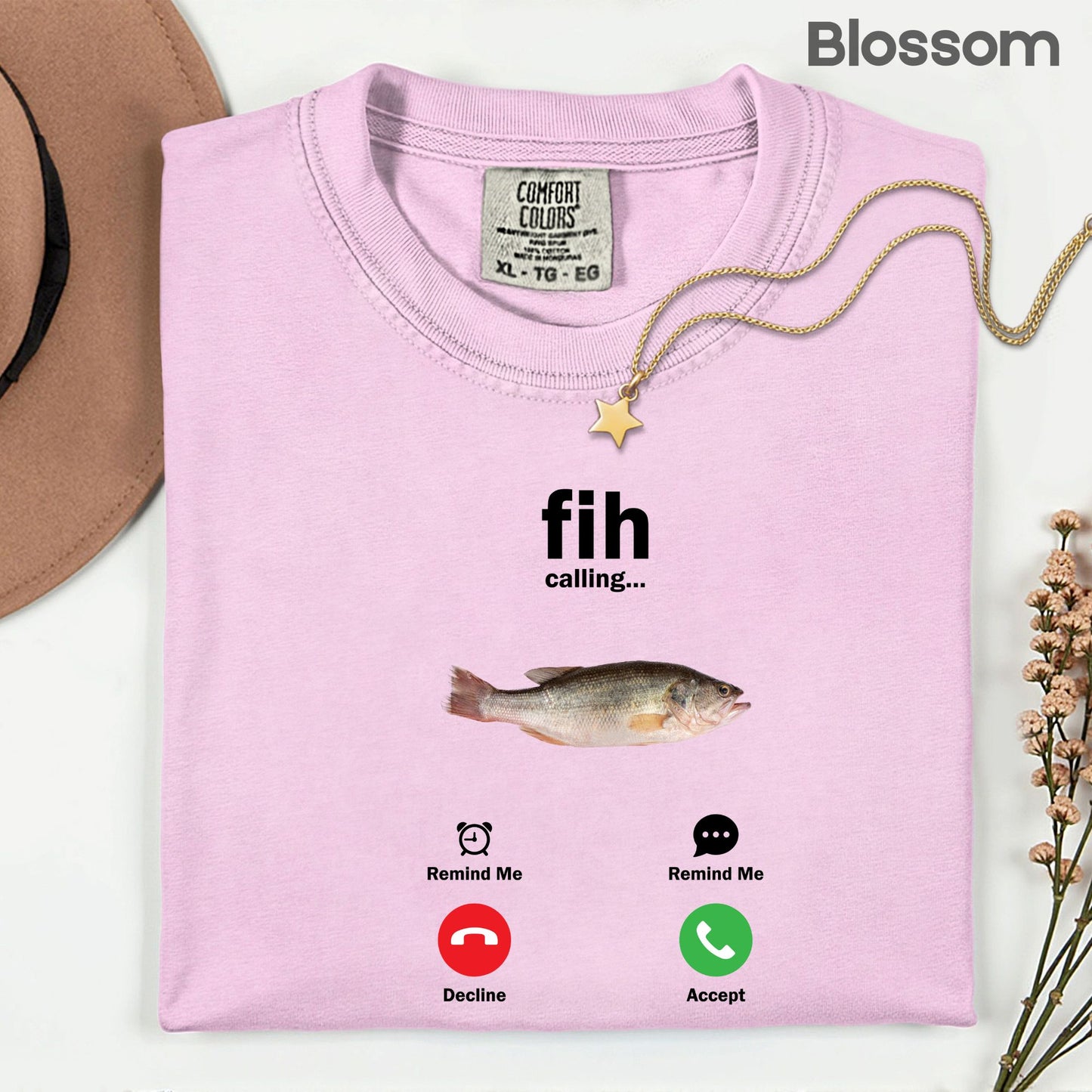 Fih Calling Meme Comfort Colors T Shirts Funny Gen Z Graphic Sweatshirt