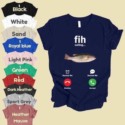 Fih Calling Meme Comfort Colors T Shirts Funny Gen Z Graphic Sweatshirt