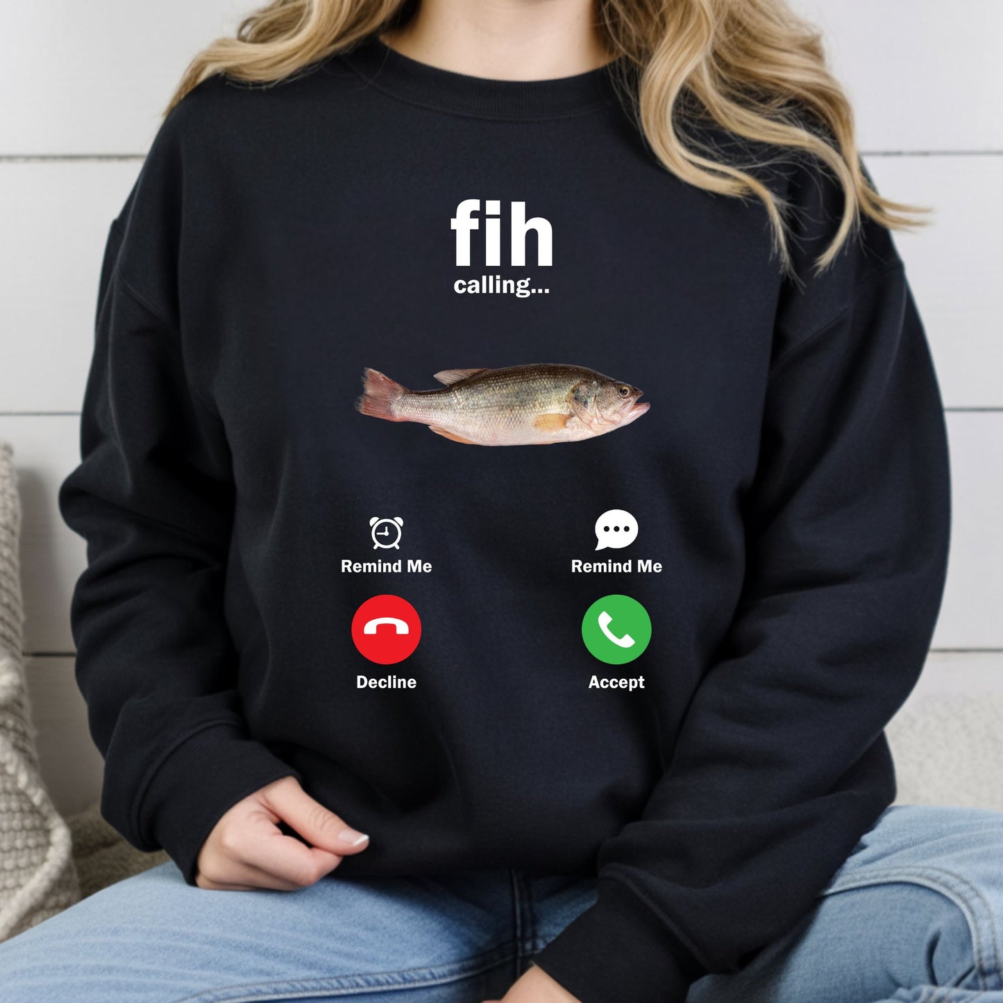 Fih Calling Meme Comfort Colors T Shirts Funny Gen Z Graphic Sweatshirt