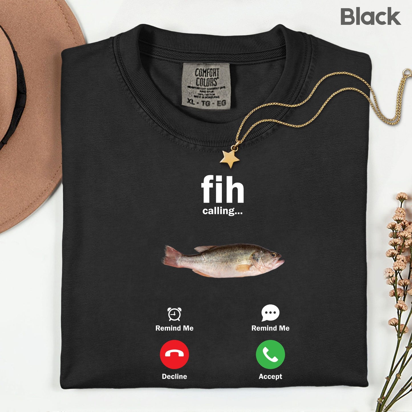 Fih Calling Meme Comfort Colors T Shirts Funny Gen Z Graphic Sweatshirt