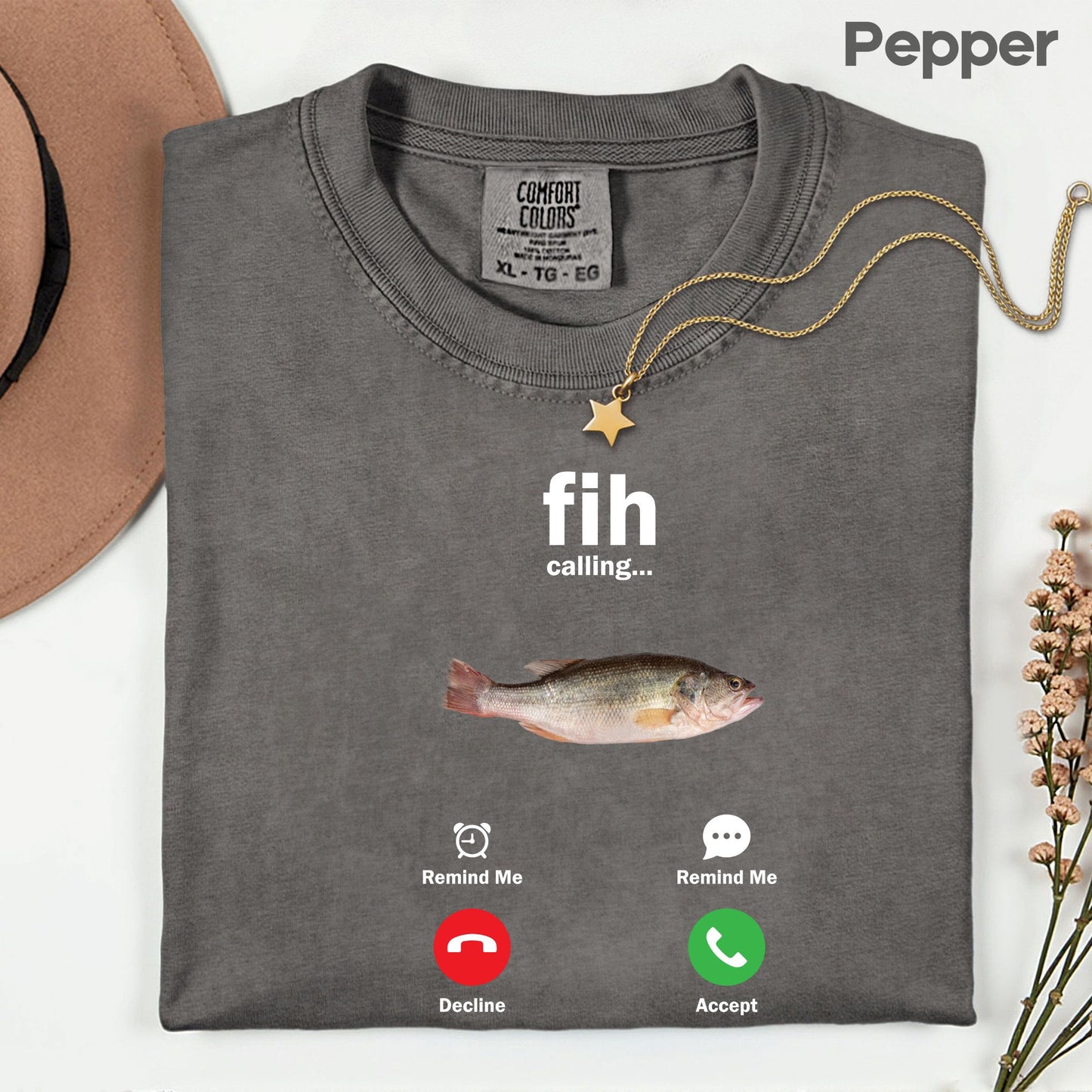 Fih Calling Meme Comfort Colors T Shirts Funny Gen Z Graphic Sweatshirt