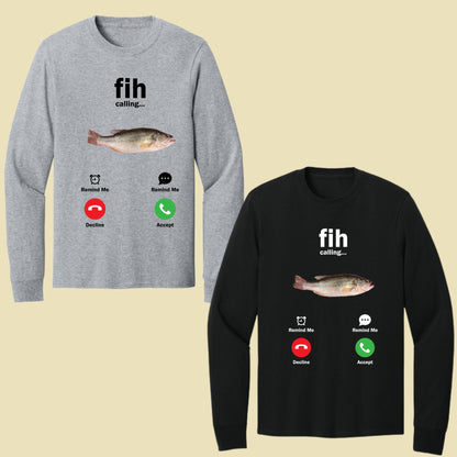 Fih Calling Meme Comfort Colors T Shirts Funny Gen Z Graphic Sweatshirt
