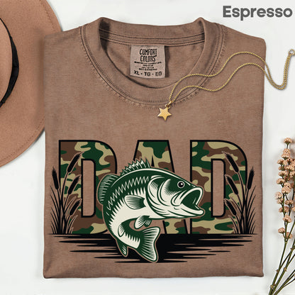 Fishing Camo Dad Comfort Colors T Shirt