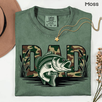 Fishing Camo Dad Comfort Colors T Shirt