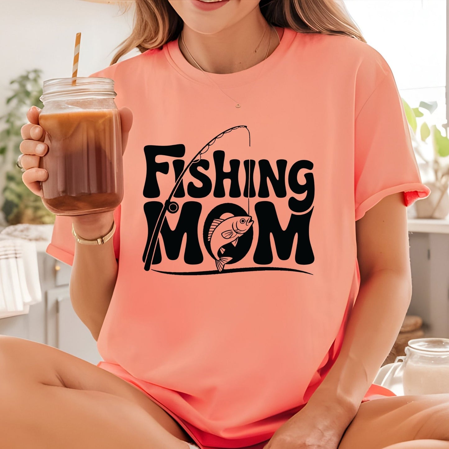 Fishing Mom DTF Transfer ready to Press Western Mom Lake Heat Transfer for Shirts Mothers Day UV Sticker Prints