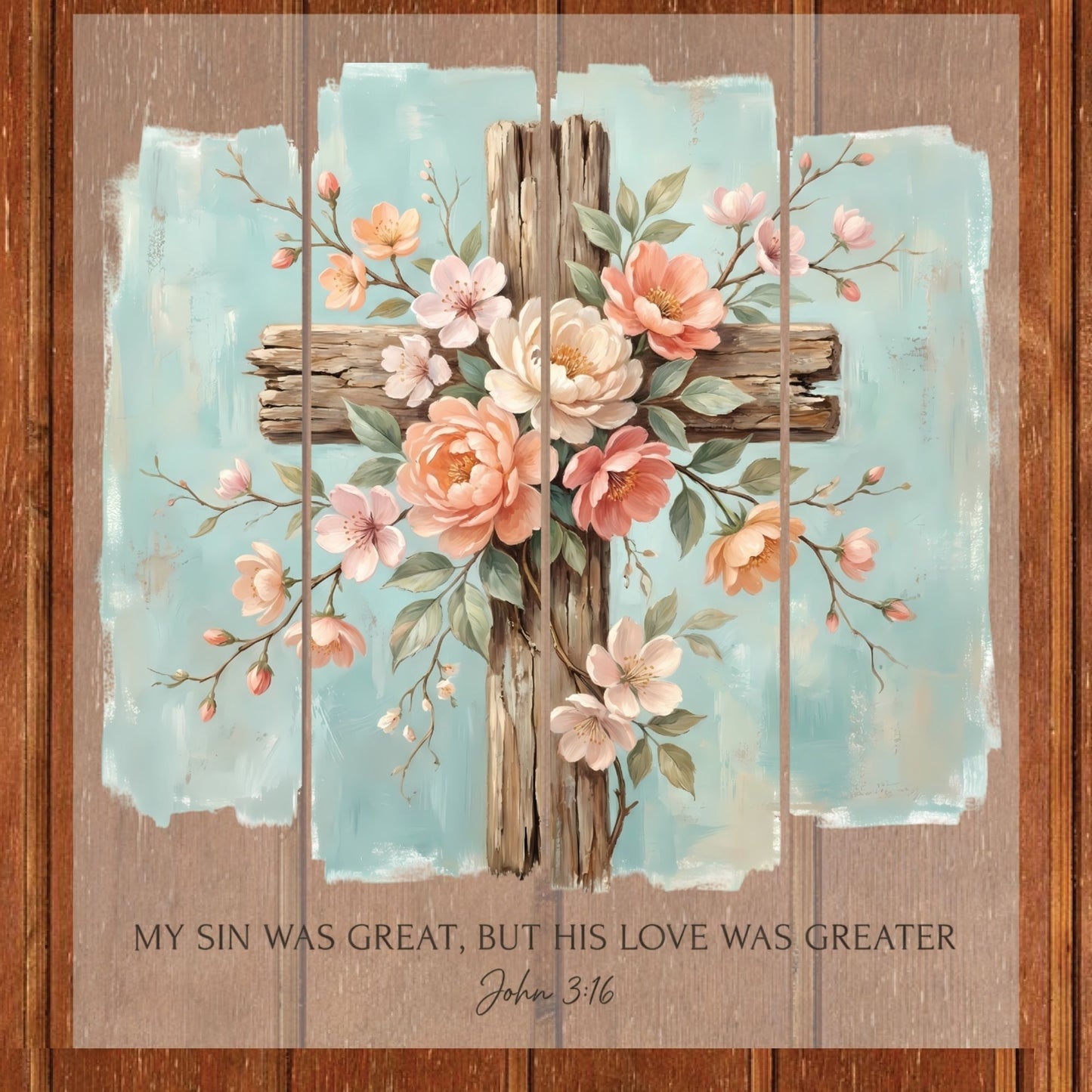 Floral Cross Christian DTF Transfer Ready to Press Faith Apparel Heat Transfer for Shirts Bible Verse UV Sticker Prints