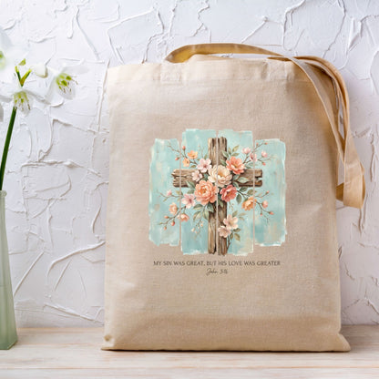 Floral Cross Christian DTF Transfer Ready to Press