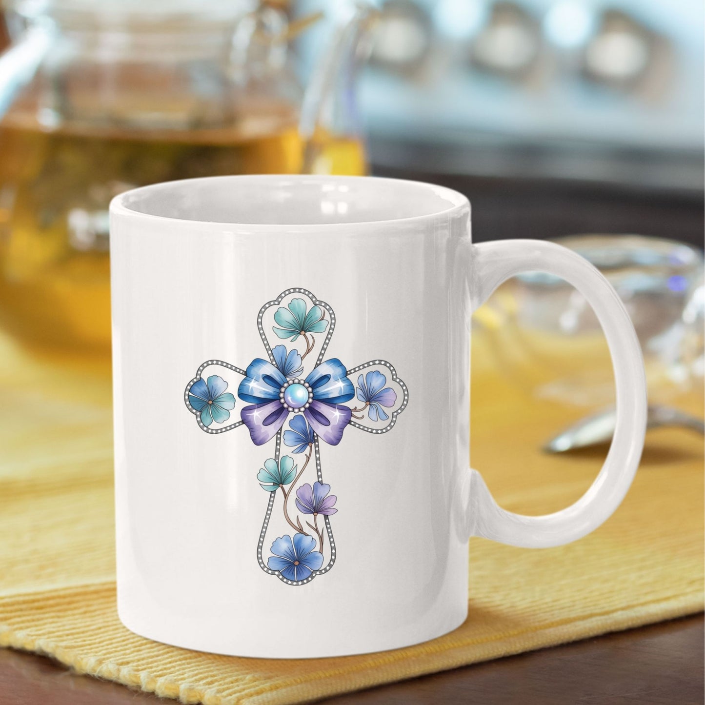 Floral Cross Christian Easter DTF Transfer