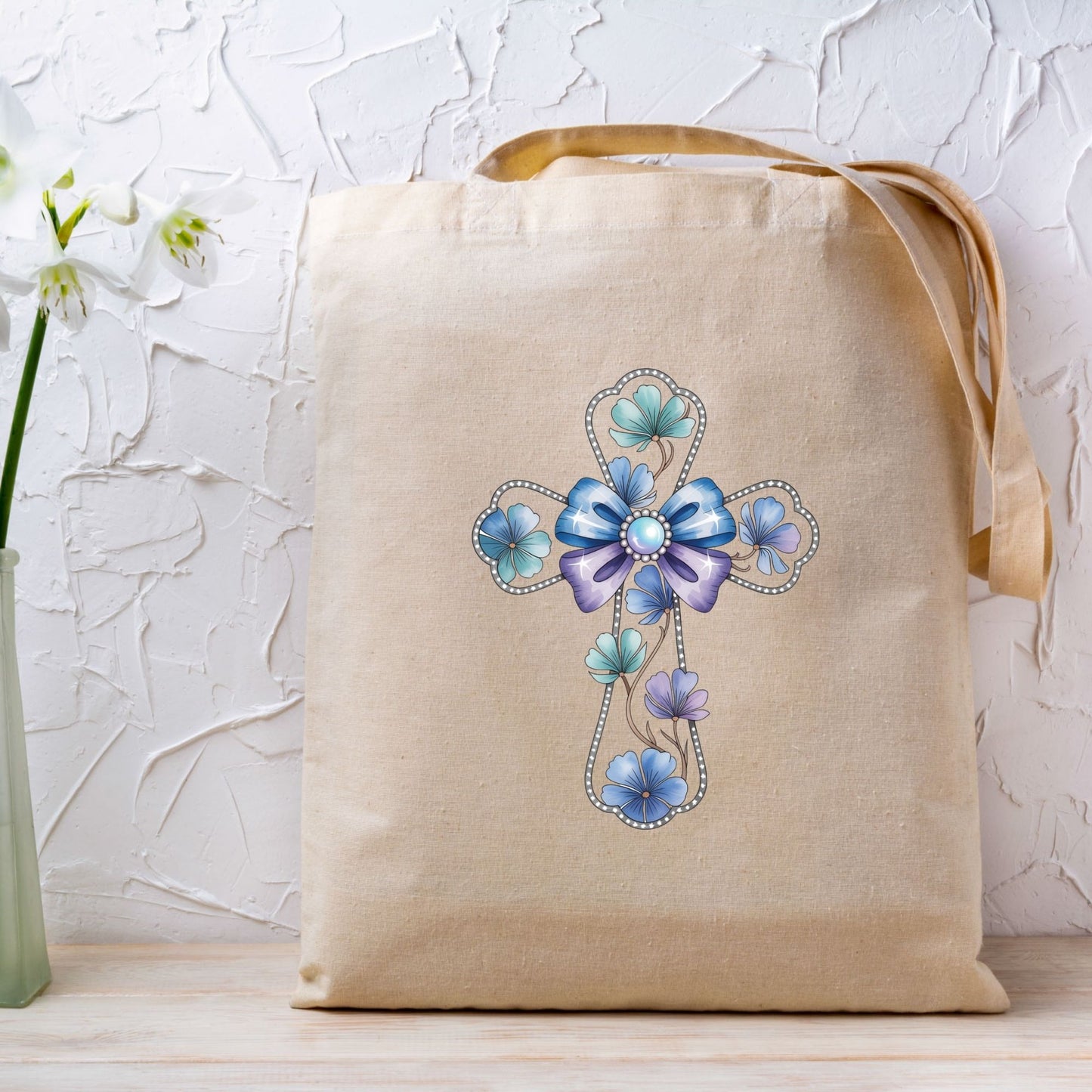 Floral Cross Christian Easter DTF Transfer