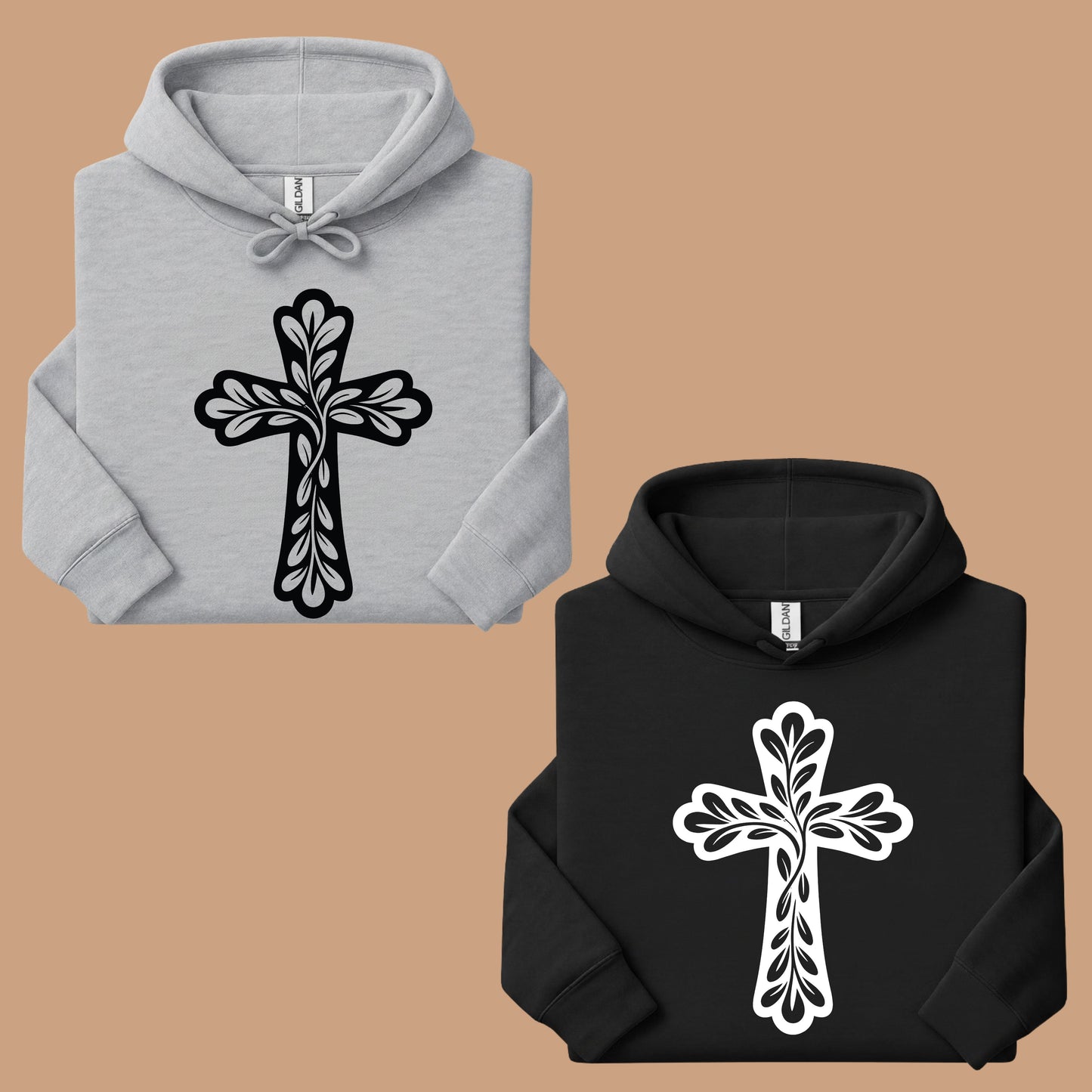 Floral Cross Comfort Colors T Shirt