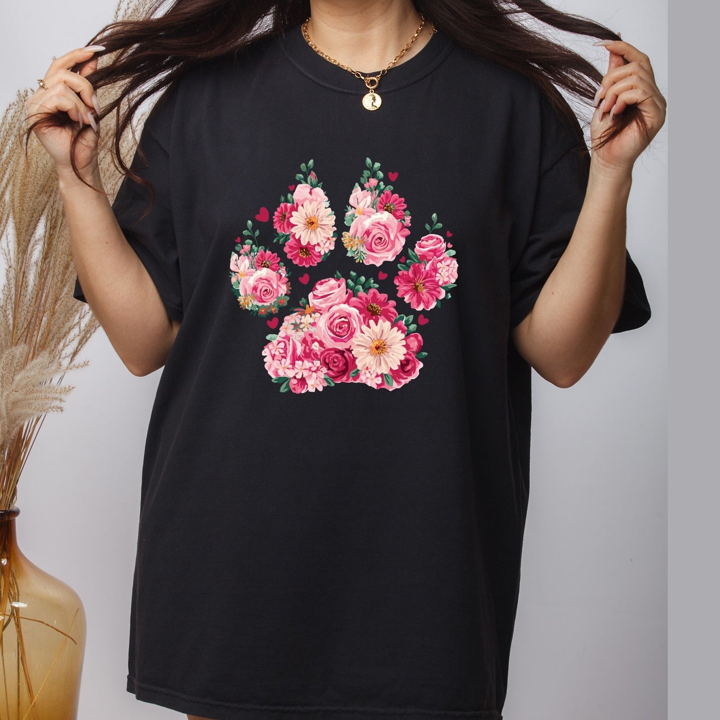 Floral Paw Dog Mom DTF Transfer ready to Press Mother's Day Funny Animal Heat Transfer for Shirts Pet Lover UV Sticker Prints